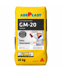 Glet de finisare Adeplast GM-20 Gletul Meseriasului, ipsos, 20 kg